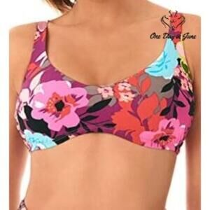 Skinny Dippers Flower Shop Bralette Soft Cup Bikini Top Size S